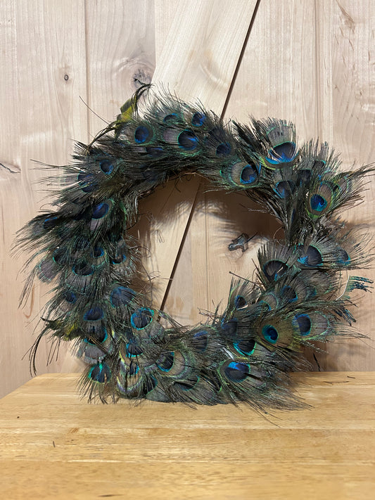 12 inch peacock feather wreath option 6