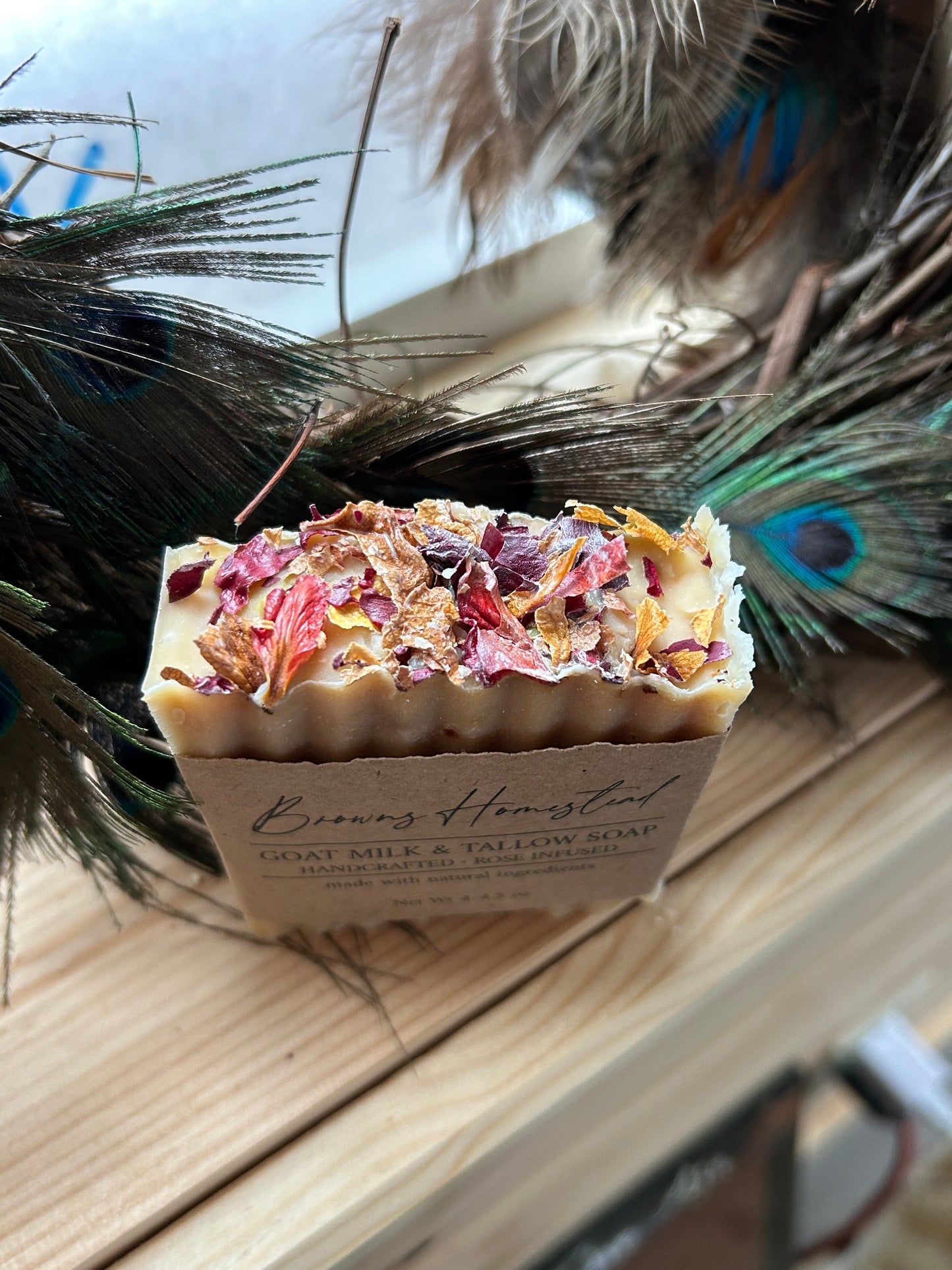 Rose infused tallow & goat milk soap
